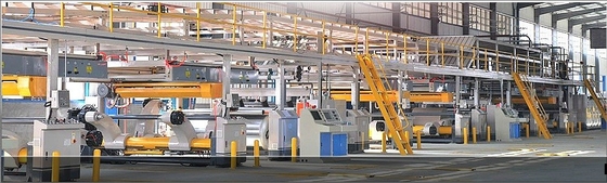 производственная линия доски гофрированной бумаги слоя оборудования прессы 380В 415В Пре высокоскоростная